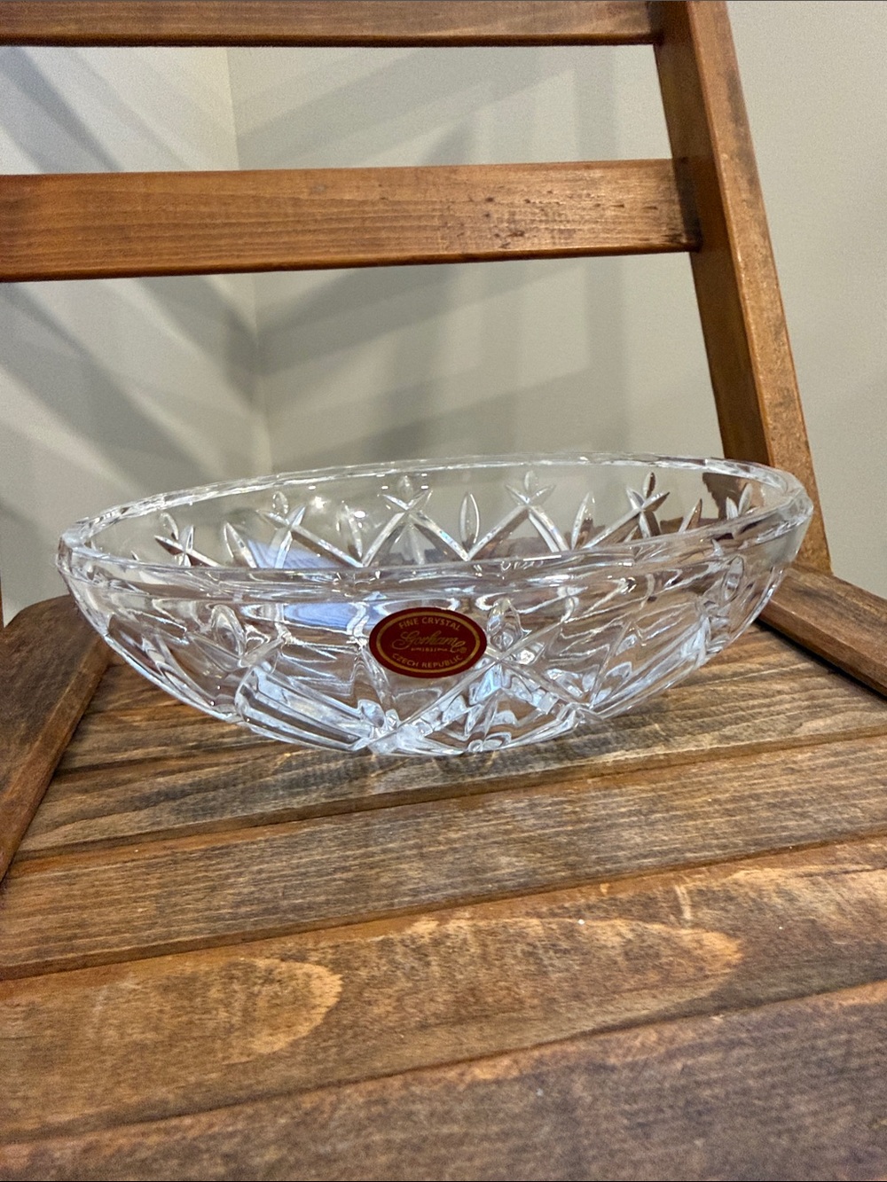 Gorham Fine Crystal Czech Republic Cut Crystal Serving Bowl Candy Nut Dish